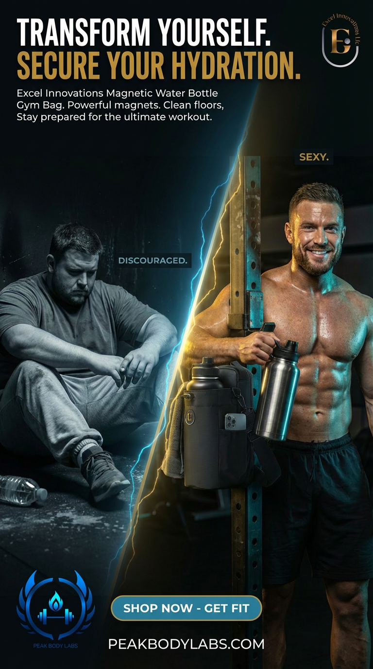 Excel Innovations magnetic water bottle gym bag - Image 4